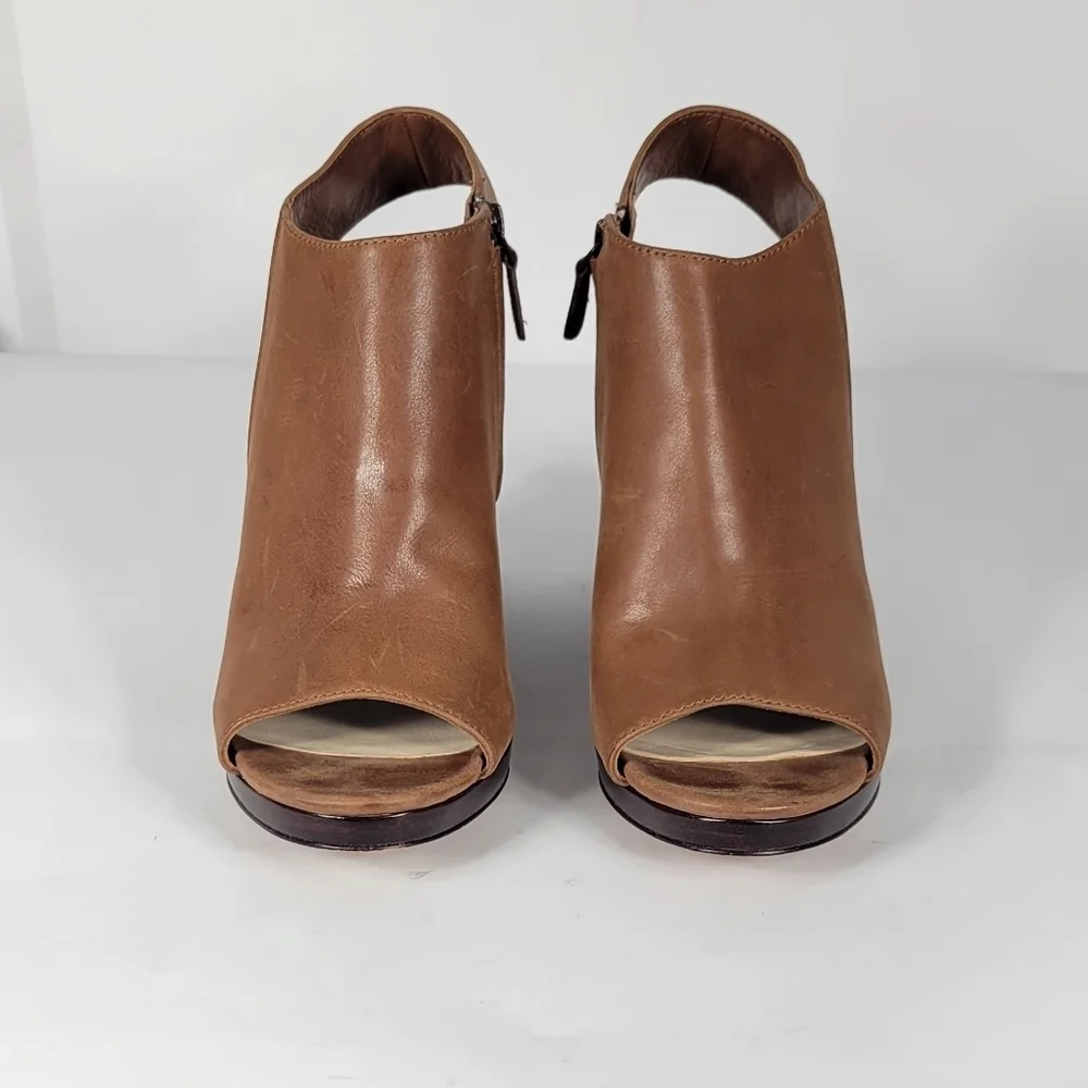 Cole Haan Brown Peep-Toe Wedges #761 Size 10.5